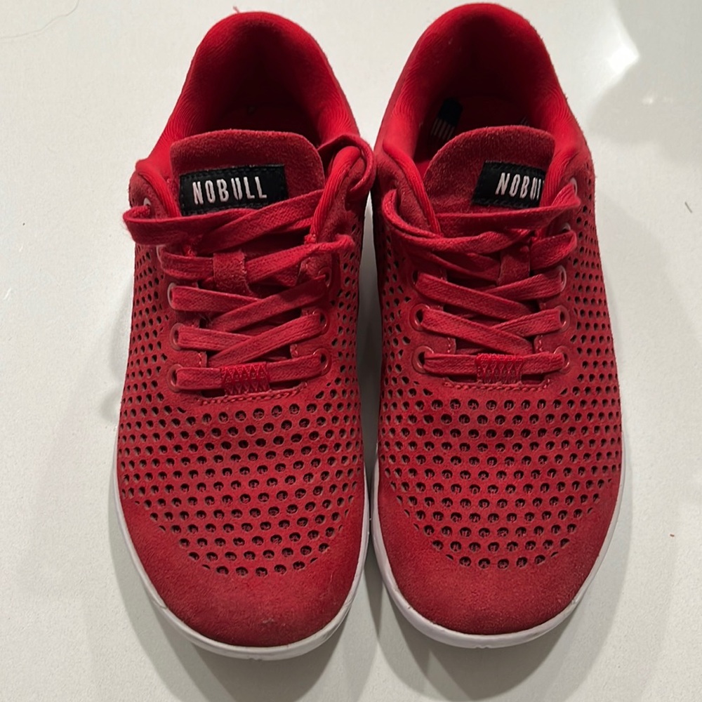 Rare red suede nobull women’s size 7.